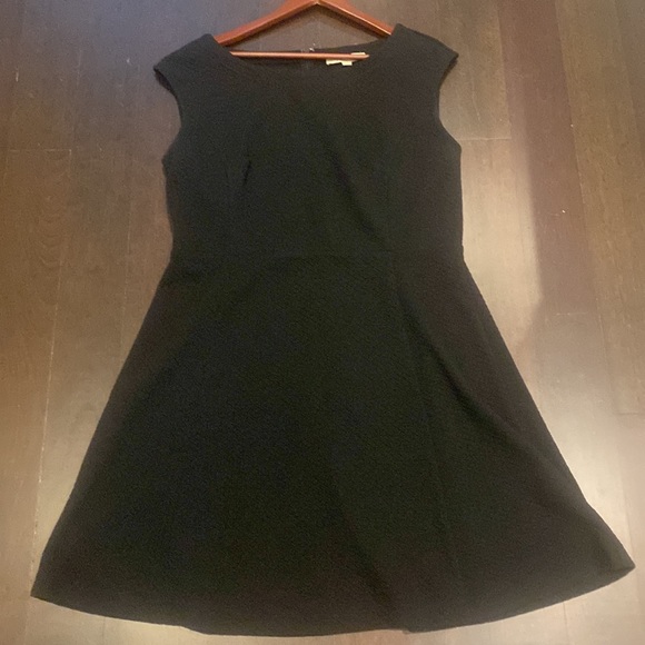 Ann Taylor LOFT; black ponte knee length dress. Gently worn. Great condition. - Picture 2 of 6